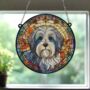 Tibetan Terrier Stained Glass Effect Suncatcher, thumbnail 4 of 6