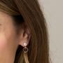 Nova Amethyst And Cultured Freshwater Pearl Drop Earrings, thumbnail 1 of 3