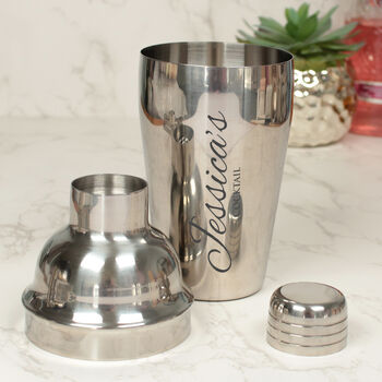 Any Text Five Piece Cocktail Shaker Gift Set, 2 of 3