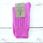 Pink Cashmere Blend Socks, thumbnail 1 of 3