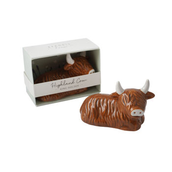Bramble Farm Highland Cow Ring Holder In Gift Box, 2 of 5