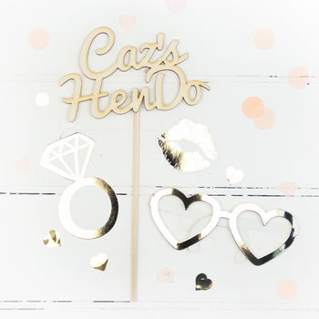 Hen Party Gold Foil Photo Booth Props, 6 of 7