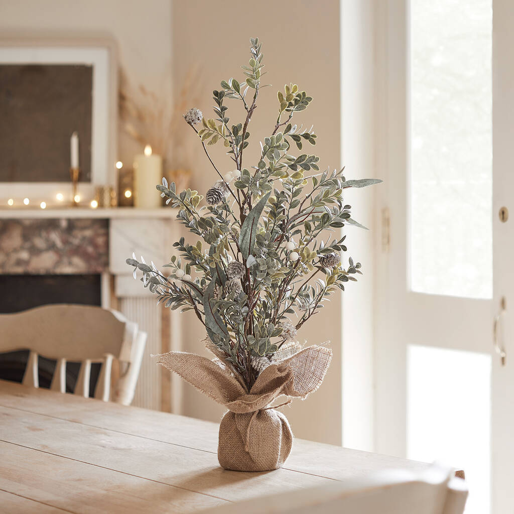 White Berry Christmas Table Top Tree, 1 of 3