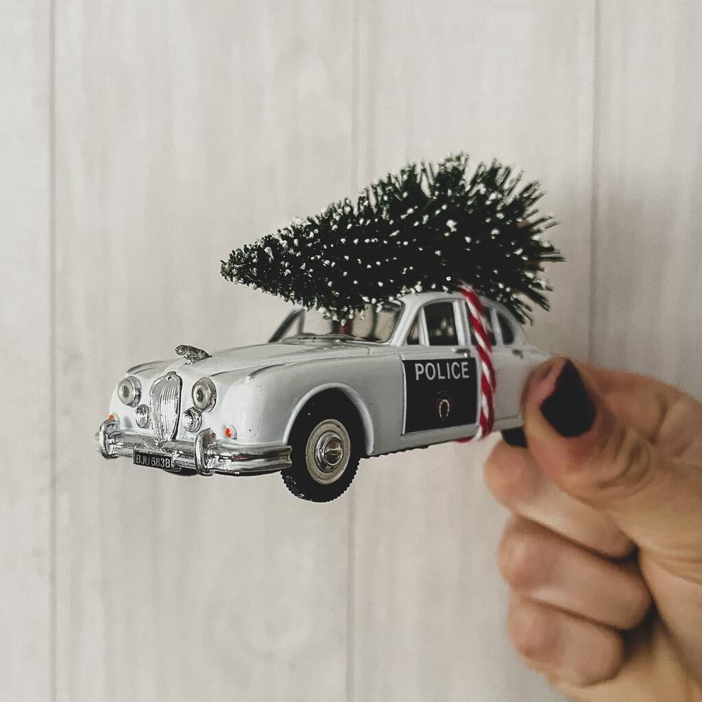 Jaguar Police Car With Christmas Tree By Bits Bobs & Gifts