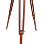 Adjustable 60 Inch Brass Floor Telescope With Wooden Tripod, thumbnail 4 of 5