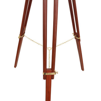 Adjustable 60 Inch Brass Floor Telescope With Wooden Tripod, 4 of 5
