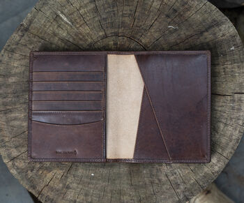 Luxury Brown Leather Passport Holder Wallet Gift Boxed Personalised, 5 of 6