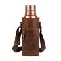 Hammered Copper Water Bottle And Geunine Leather Carrying Bag Set, thumbnail 8 of 11