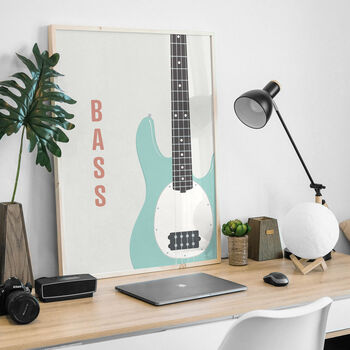 Bass Guitar Print | Guitarist Music Poster, 3 of 7