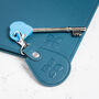 Eco Friendly Disabled Blue Badge Vegan Leather Wallet And Radar Key Made From Recycled Bottles In Peacock Blue, thumbnail 10 of 10