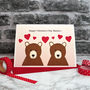 'Bears In Love' Personalised Valentines Card, thumbnail 1 of 4