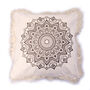 Lotus Mandala Cushion Cover 60x60cm Bronze, thumbnail 3 of 4