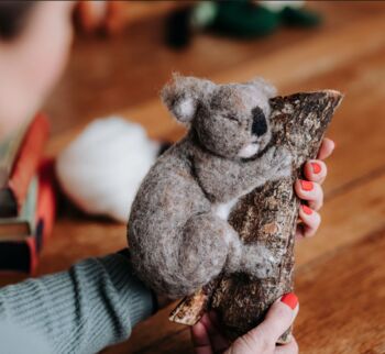 Sleepy Koala Needle Felting Craft Kit, 3 of 4