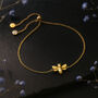 Gold Plated Sterling Silver Bee Bracelet, thumbnail 2 of 6
