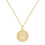 Chunky 18 K Gold Lucky Penny Coin Medallion Necklace, thumbnail 2 of 2