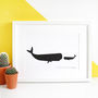 Big And Little Whale A4 Print, thumbnail 1 of 2