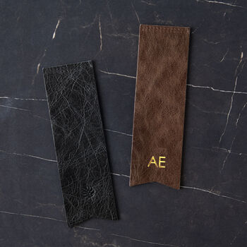 Debonaire Vintage Leather Bookmark , Personalised, 2 of 3
