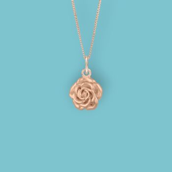 Tiny Rose Necklace In 18ct Rose Gold Plated Silver, 2 of 12