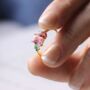 Golden Pink Crystal Cluster Ring, thumbnail 3 of 4