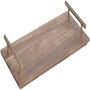 Wooden Serving Tray With Metal Handles, thumbnail 4 of 8