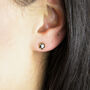 Small Hammered Dome Stud Earrings, thumbnail 2 of 9