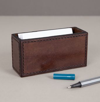 Personalised Leather Desk Set Mini Two Colours, 7 of 10