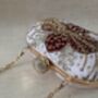 Light Pink Floral Oval Clutch, thumbnail 10 of 11