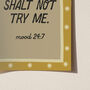Thou Shalt Not Try Me Giclée Print, thumbnail 9 of 12