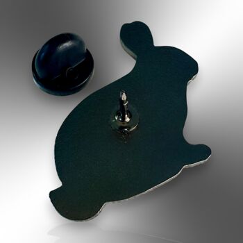 Autistic And Anxious Silver Glitter Bunny Enamel Lapel Pin, Asperger's Syndrome, Autism Gift For Children, 6 of 8