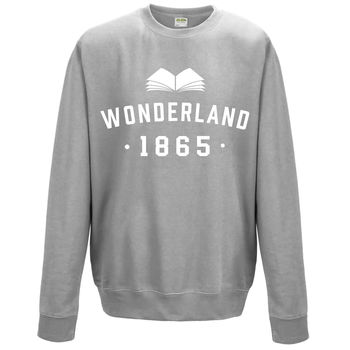 Book Lover 'Wonderland' Varsity Sweatshirt, 3 of 4