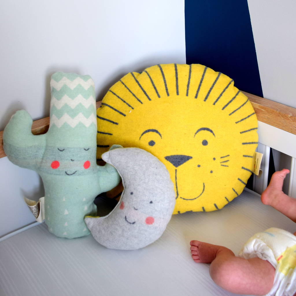 Set Of Three Nursery Cushions For New Baby By The Alphabet Gift Shop