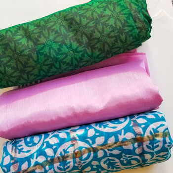 Medium Zero Waste Upcycled Sari Gift Wrap, 12 of 12