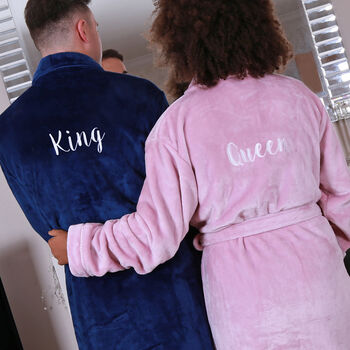 Personalised Fleece Dressing Gown, 3 of 12