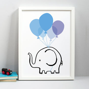 Personalised Flying Elephant Print, 4 of 5