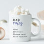 Dad Rules Coffee Mug For Father’s Day, thumbnail 1 of 5