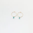 Sky Blue Apatite Gold Filled Hoop Earrings By Ilona Maria Jewellery