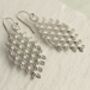 Silver Lace Bohemian Earrings, thumbnail 6 of 9