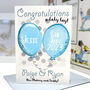 Personalised Balloons Congratulations New Baby Card, thumbnail 1 of 7
