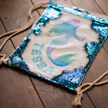 Personalised Sequin Mermaid / Unicorn Kit Bag, 8 of 12
