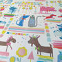 Recycled 'Paper Animals' Wrapping Paper Three Sheets, thumbnail 2 of 7