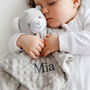 Personalised White Baby Gown And Teddy Comforter Set, thumbnail 4 of 12