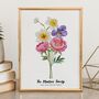 Personalised Birth Flower Family Print, thumbnail 1 of 12