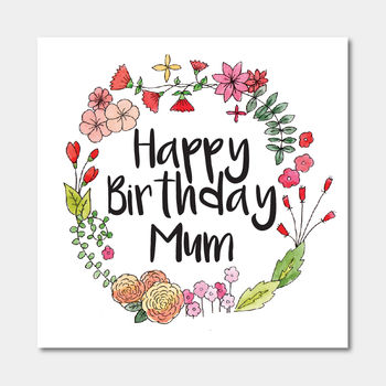 Floral 'Happy Birthday Mum' Card, 2 of 2