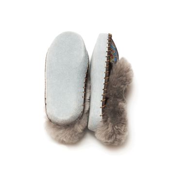 Mosaic Grey Sheepers Slippers, 6 of 12