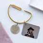 Engraved Charm D Shaped Solid Brass Key Holder, thumbnail 4 of 9