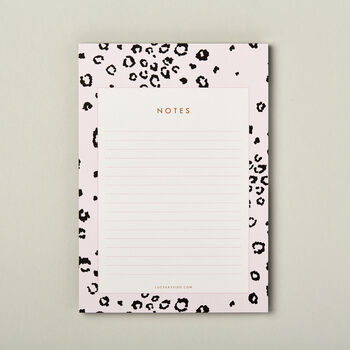 A5 Desk Notepad, Mustard Leopard Print, 8 of 9