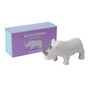 Rocky The Rhino Ceramic Ring Holder In Gift Box, thumbnail 3 of 3