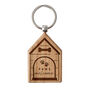 'Paws Welcome' Dog House Shaped Keyring, thumbnail 3 of 3