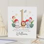 Personalised Baby 1st Christmas Card For Boy Or Girl, thumbnail 1 of 7
