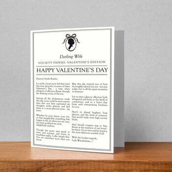 Bridgerton Inspired Valentine's Card, 3 of 4